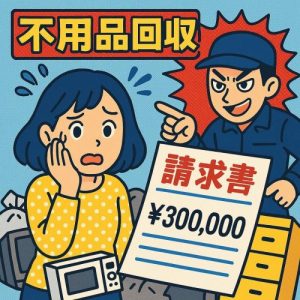 不用品回収　ぼったくり業者　請求