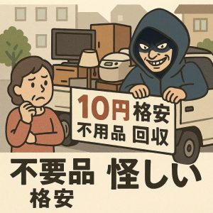 不用品回収　あまりにも安すぎて怪しい業者
