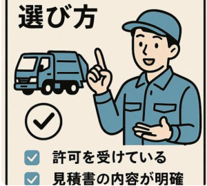 不用品回収業者の選び方を解説している不用品回収業者