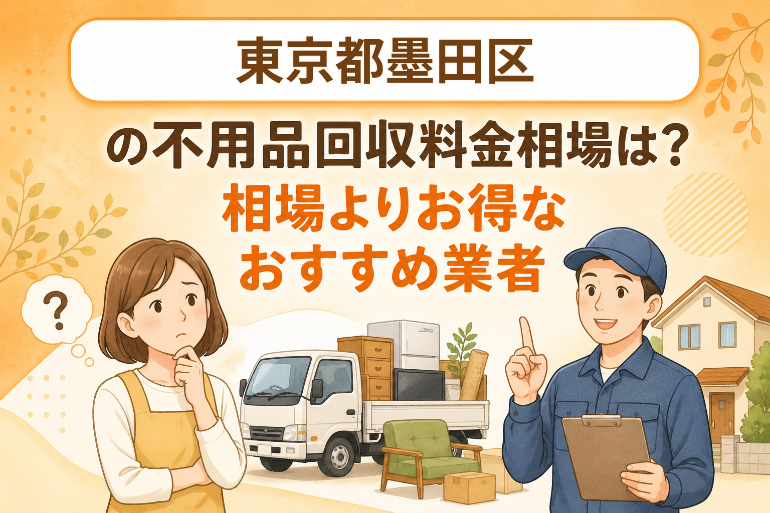 東京都墨田区 不用品回収料金相場 お得なおすすめ業者