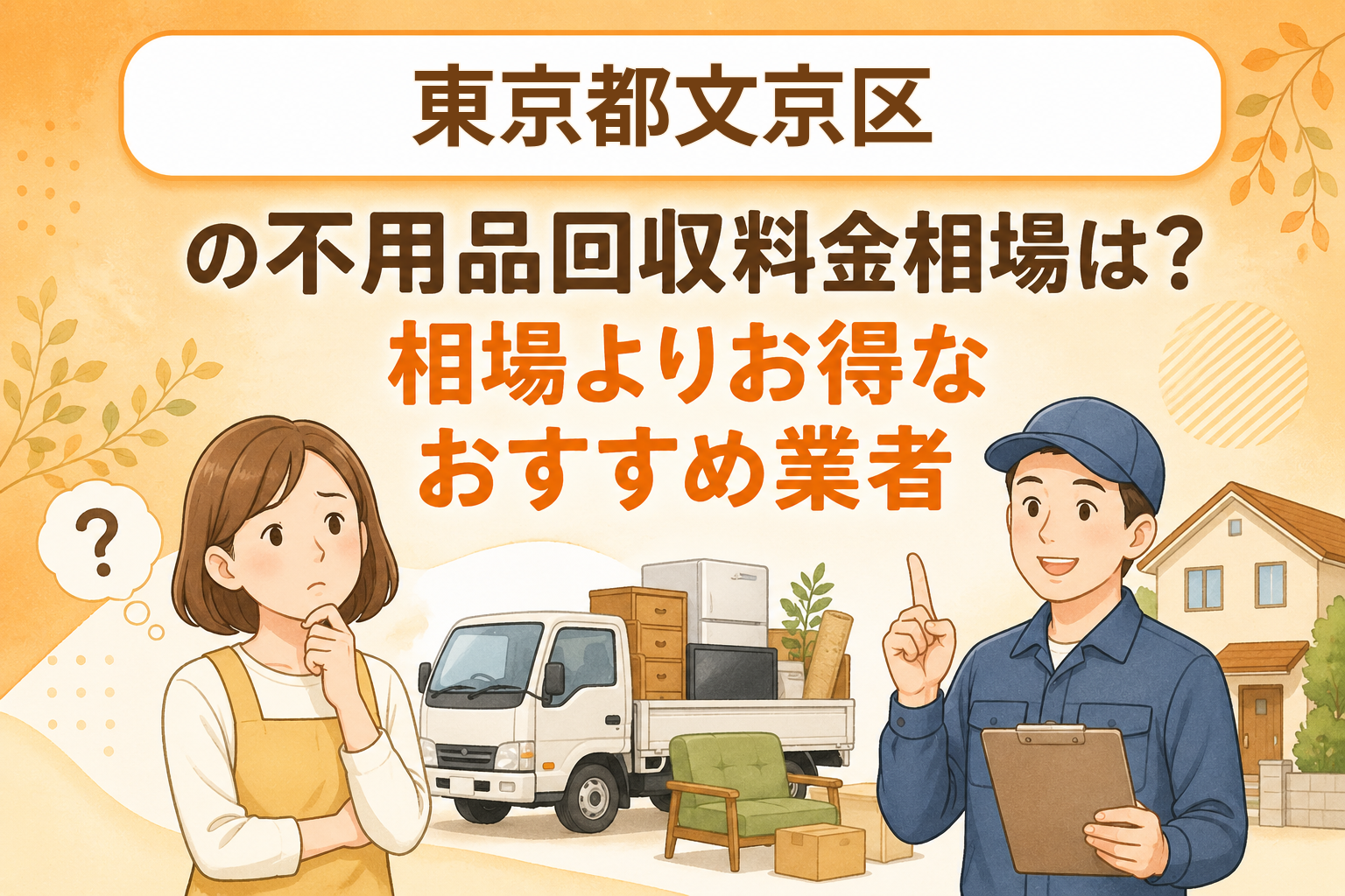 東京都文京区 不用品回収料金相場 お得なおすすめ業者