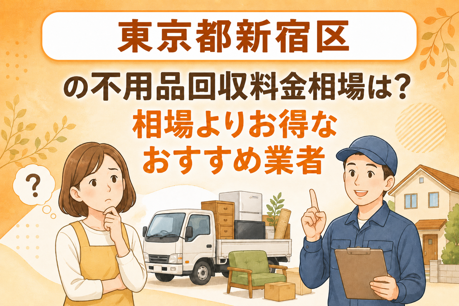 東京都新宿区 不用品回収料金相場 お得なおすすめ業者