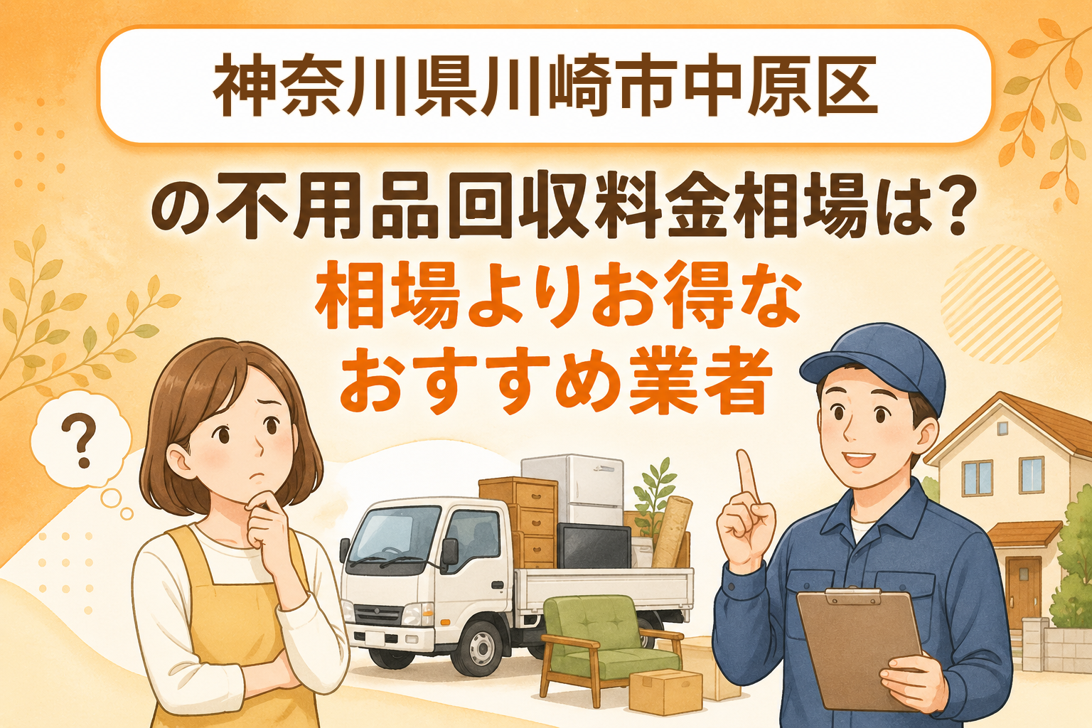 神奈川県川崎市中原区 不用品回収料金相場 お得なおすすめ業者